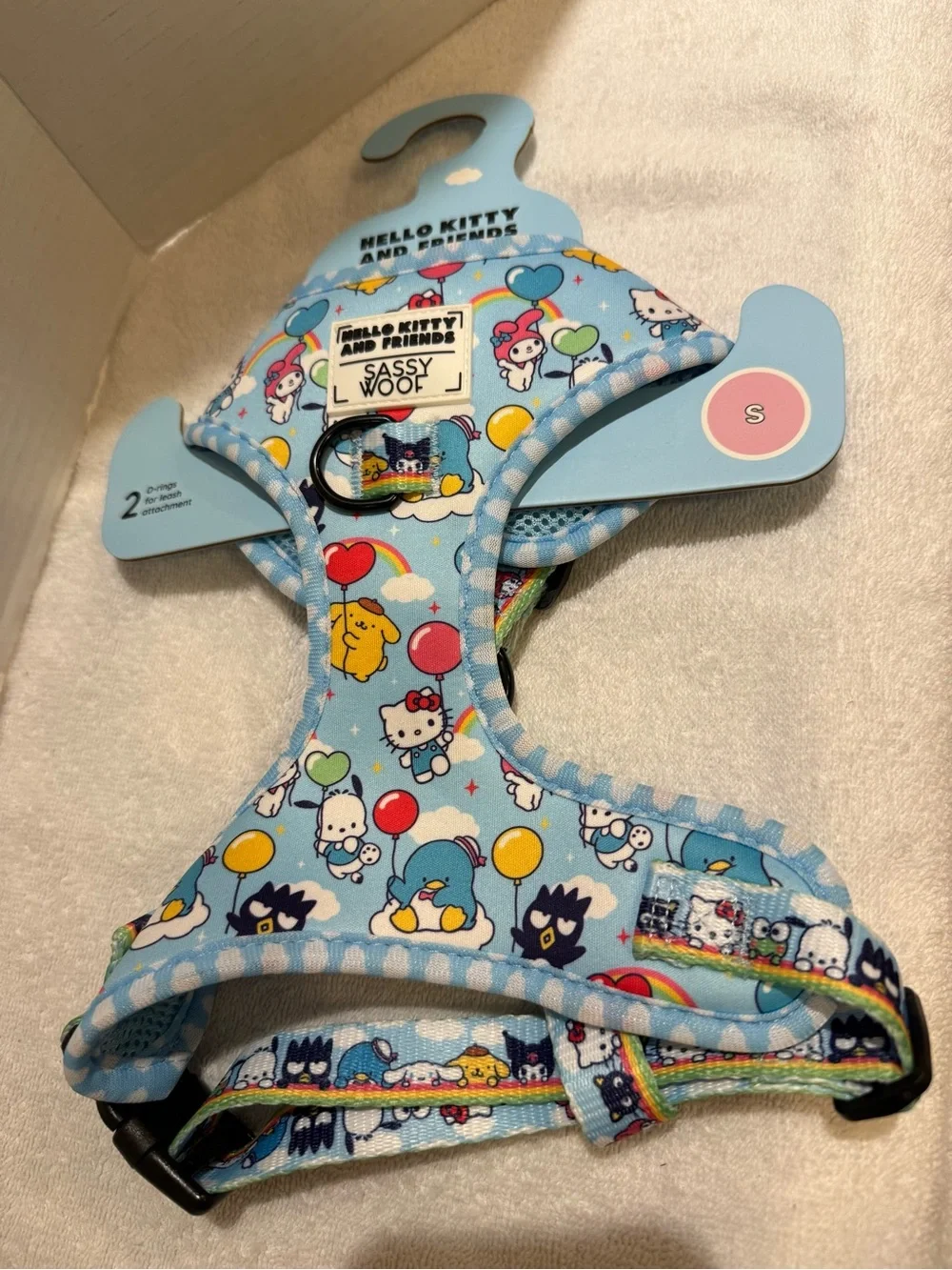 Hello Kitty Sassy Woof Light Blue Pet Harness - Small